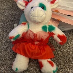 Build-A-Bear Red and Green Spotted Unicorn